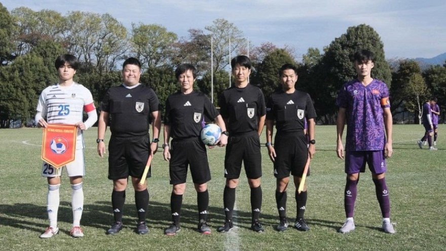 U17 Vietnam maintain unbeaten record during training camp in Japan